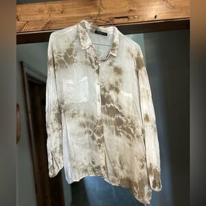 Maven West Sage Cargo Button Down